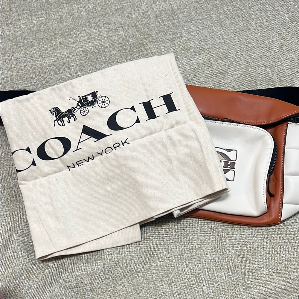 Coach White and Brown Belt Bag - Picture 5 of 5